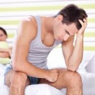 a man is upset with abnormal discharge when he is aroused